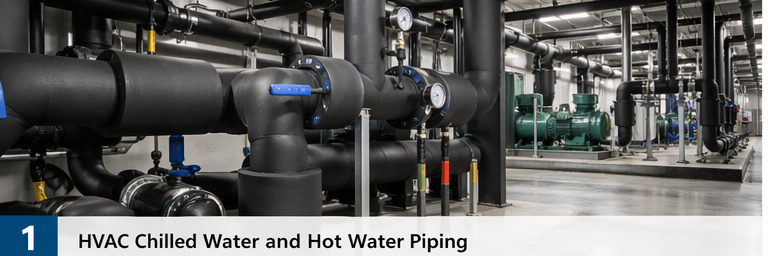  HVAC chilled water and hot water piping